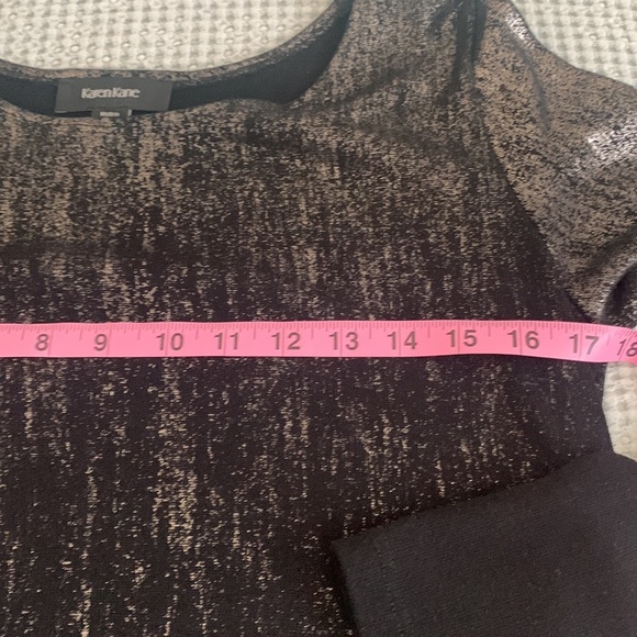 Karen Kane Metallic Asymmetric Tunic Top - Picture 6 of 7